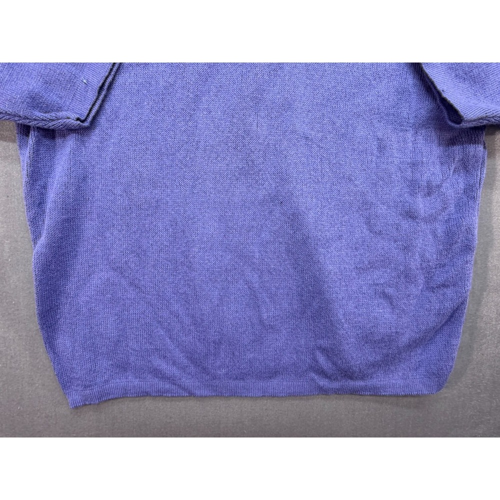 NWT Talbots Petites Women 100% Cotton Sweater Blue Made in USA Size Petite - Picture 5 of 12